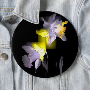 Cubist Daffodils 6 Cm Round Badge