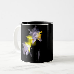 Cubist Daffodils Two-Tone Coffee Mug