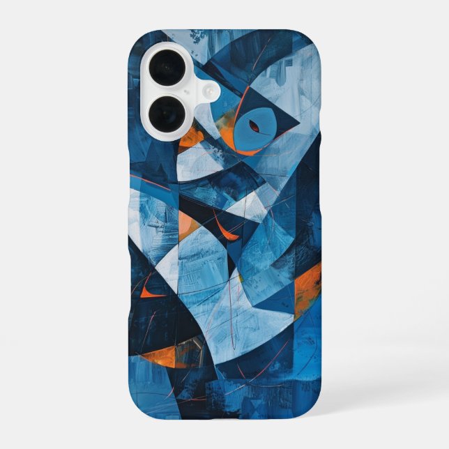 Cubist Fish iPhone 16 Case (Back)