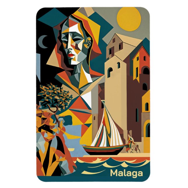Cubist Malaga Magnet (Vertical)