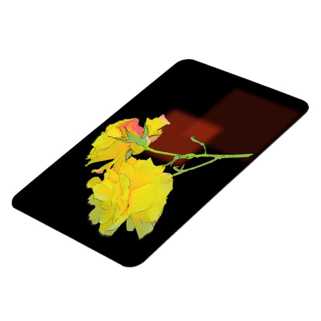 Cubist Rose Magnet (Left Side)