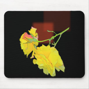 Cubist Rose Mouse Pad