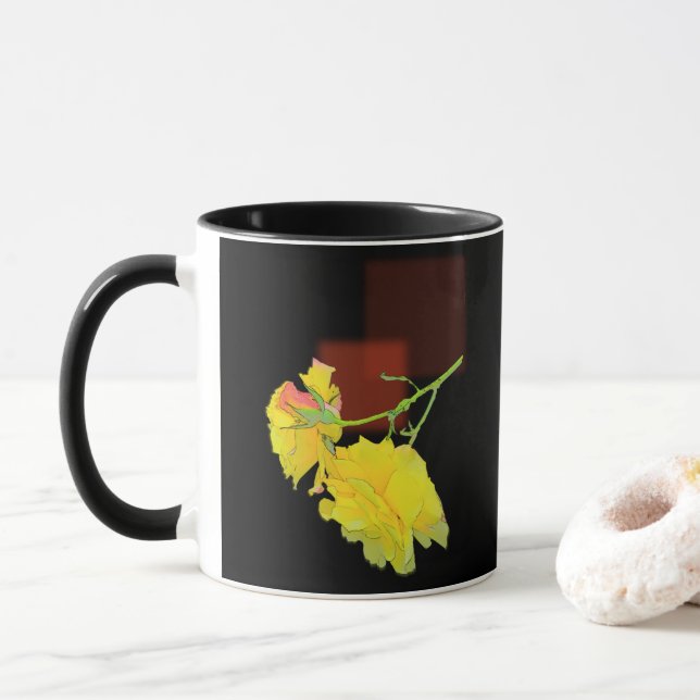Cubist Rose Mug (With Donut)