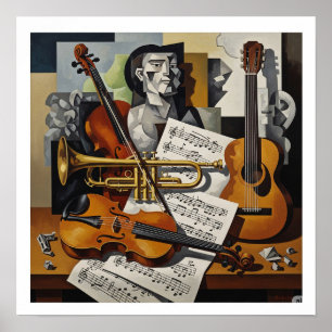 Cubist Still Life Art Poster
