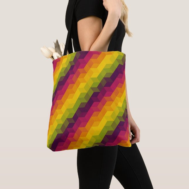 Cubist Stride Tote Bag (Close Up)