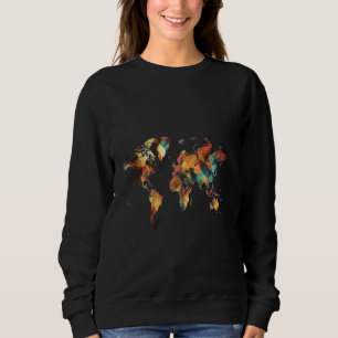 Cubist World Map Sweatshirt
