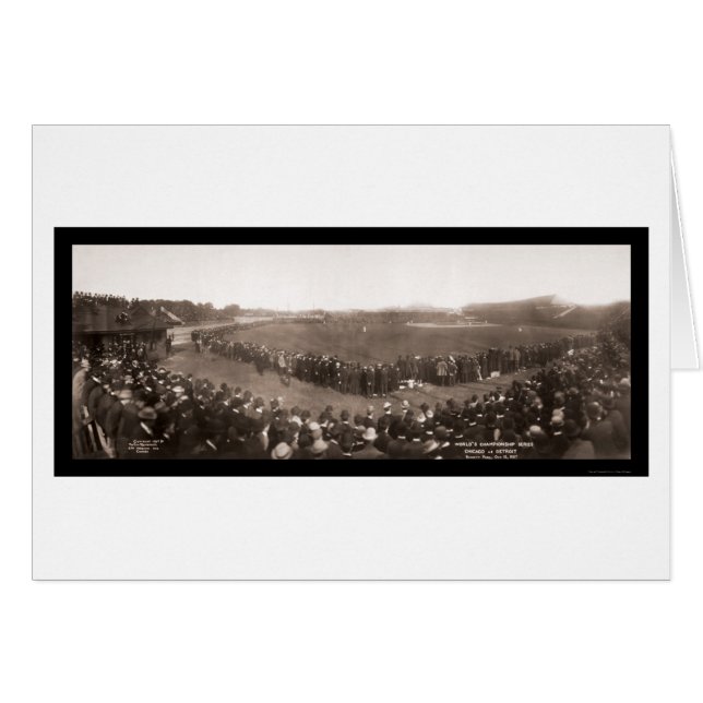 Cubs Vs Tigers Baseball Photo 1907 (Front Horizontal)
