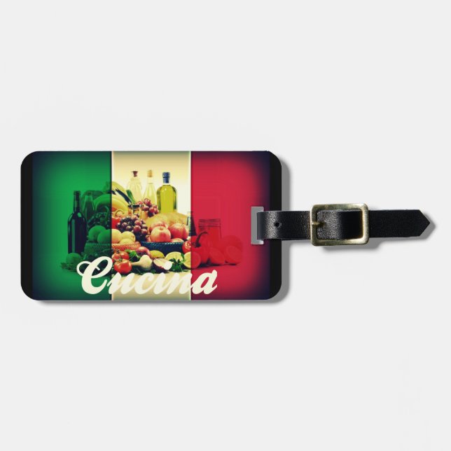 Cucina Italian Flag Luggage Tag (Front Horizontal)