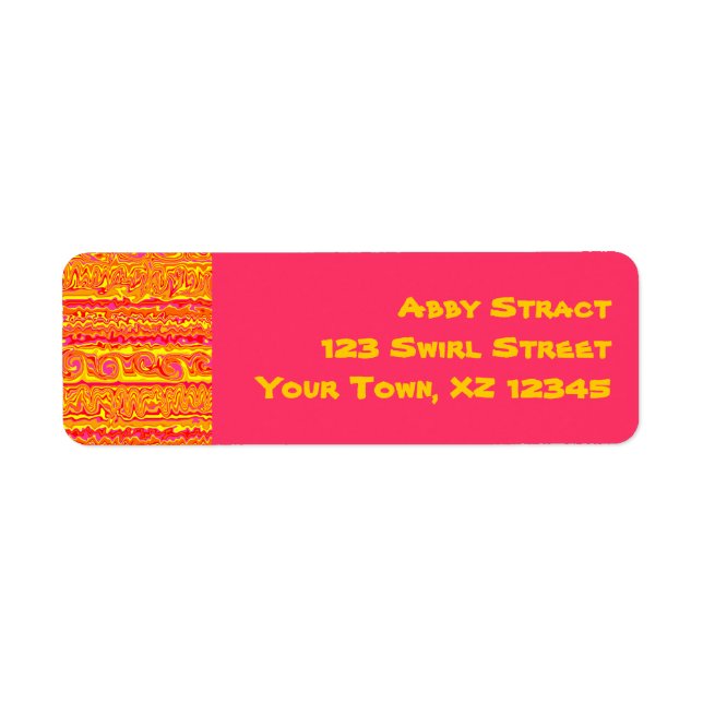 Cuckoo Abstract Swirl Return Address Label (Front)