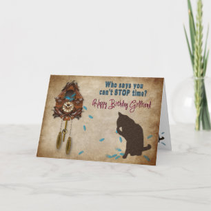Cuckoo Clock Birthday — GirlFriend Card