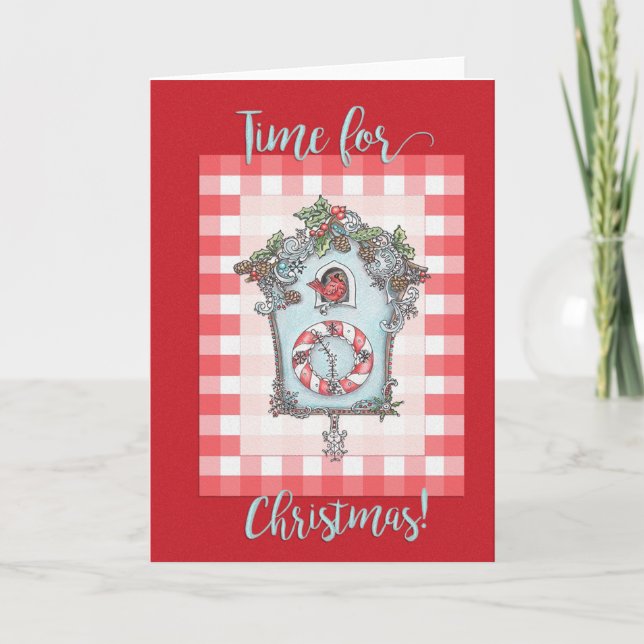 Cuckoo clock Christmas Card (Front)