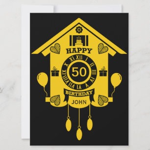 Cuckoo Clock Time Happy 50th Birthday