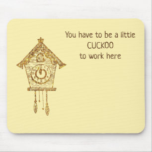Cuckoo Coo Coo Clock Mouse Pad