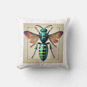 Cuckoo Wasp 050824IREF226 - Watercolor Cushion