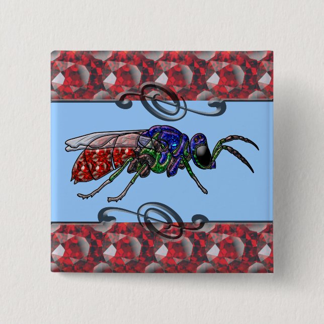 Cuckoo Wasp 15 Cm Square Badge (Front)