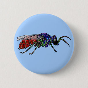 Cuckoo Wasp 6 Cm Round Badge