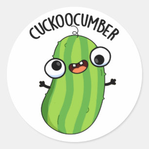 Cuckoocumber Funny Veggie Cucumber Pun  Classic Round Sticker