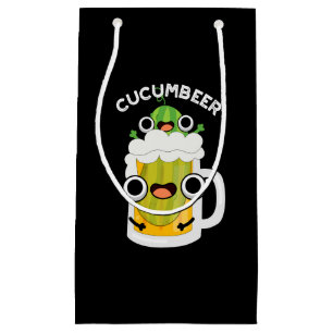 Cucum-beer Funny Beer Pun Dark BG Small Gift Bag