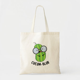 Cucum-blur Funny Veggie Cucumber Pun  Tote Bag