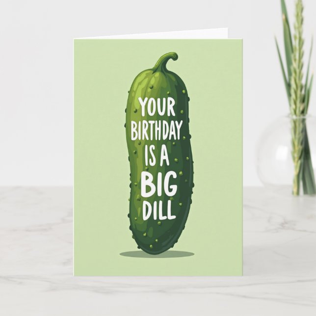 Cucumber Birthday Card (Front)