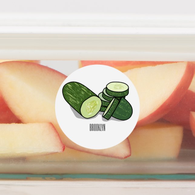 Cucumber cartoon illustration  (Affixed)