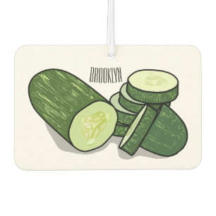 Cucumber cartoon illustration car air freshener