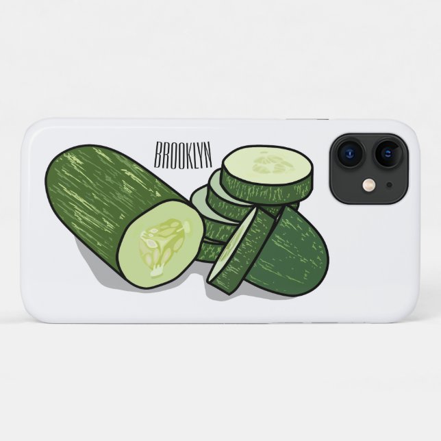 Cucumber cartoon illustration  Case-Mate iPhone case (Back (Horizontal))