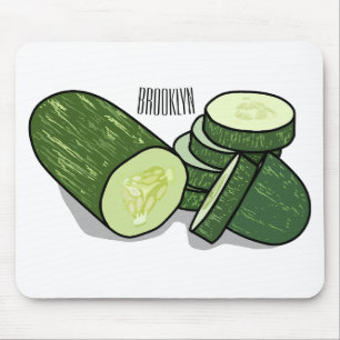 Cucumber cartoon illustration mouse pad