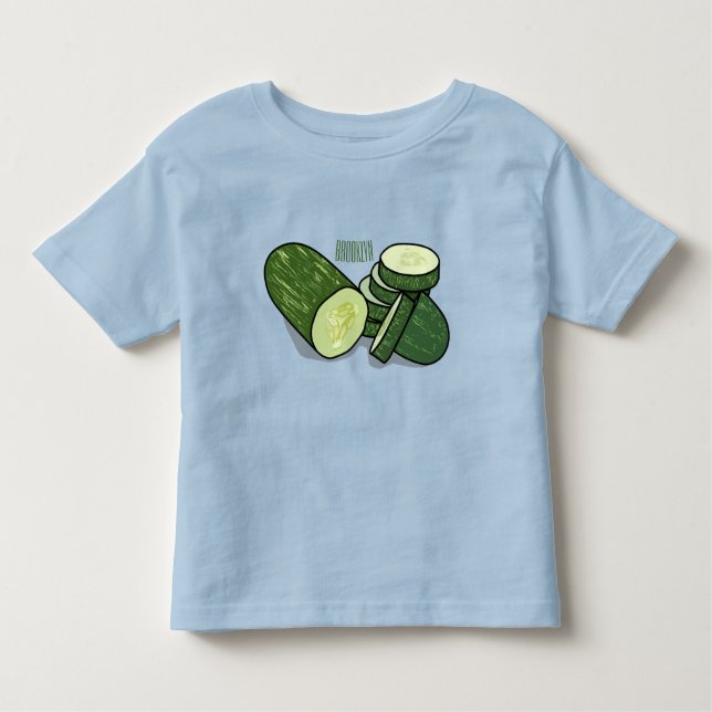 Cucumber cartoon illustration  toddler T-Shirt (Front)