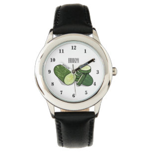 Cucumber cartoon illustration watch