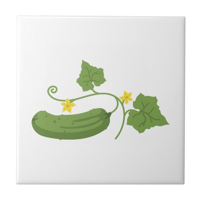 Cucumber Ceramic Tile (Front)