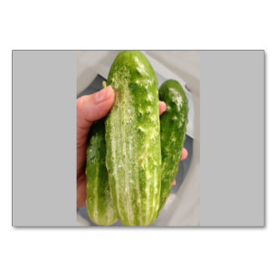 Cucumber, food reading flashcards for adults table number
