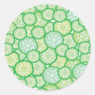 Cucumber funny pattern classic round sticker