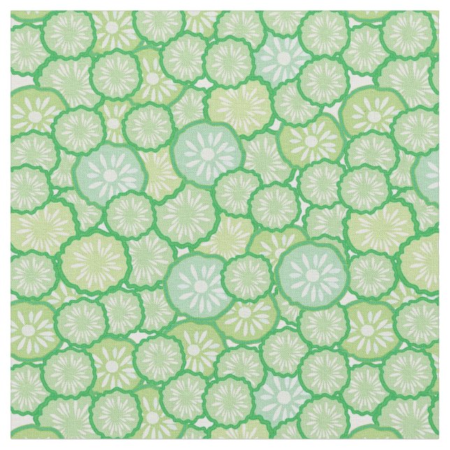 Cucumber funny pattern fabric (Close Up)