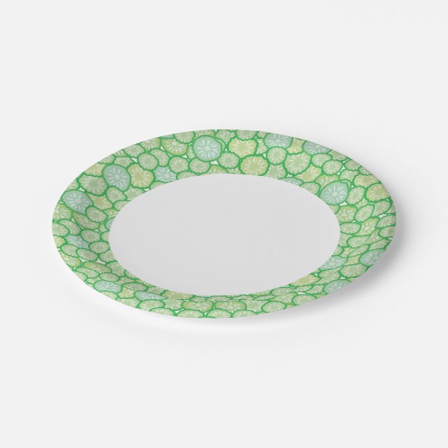 Cucumber funny pattern paper plate (Angled)