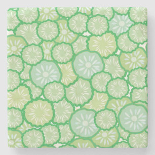 Cucumber funny pattern stone coaster
