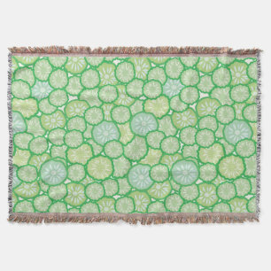 Cucumber funny pattern throw blanket