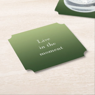 Cucumber Green Paper Coaster