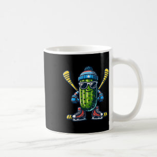 Cucumber Ice Hockey Cool Pickle Skater Coffee Mug