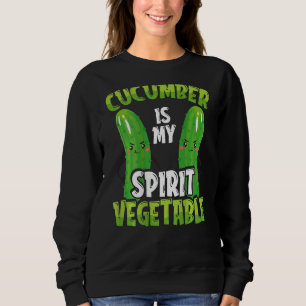 Cucumber Is My Spirit Vegetable Backprint Vegetabl Sweatshirt