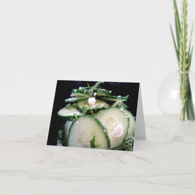 Cucumber-Lime Salad Note Card - Cu... - Customised (Front)