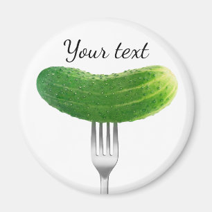 Cucumber on a fork magnet