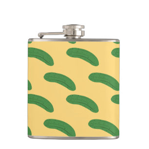 Cucumber Pickles Vegetable Lover Food Humour Hip Flask