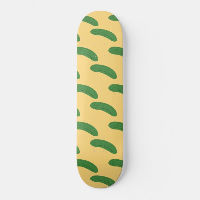 Cucumber Pickles Vegetable Lover Food Humour Skateboard (Front)