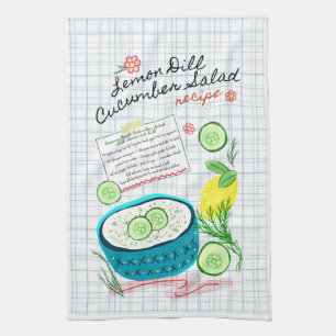 Cucumber Salad  Recipe Tea Towel