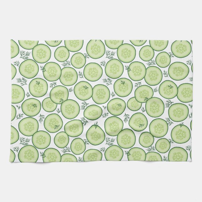 Cucumber Salad Tea Towel (Horizontal)