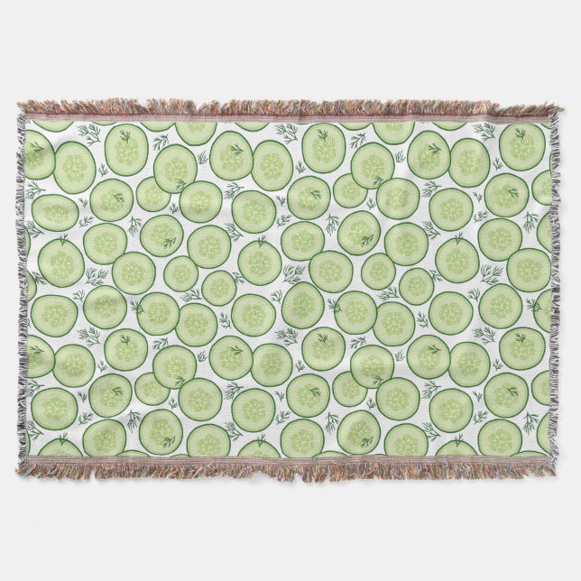 Cucumber Salad Throw Blanket (Front)
