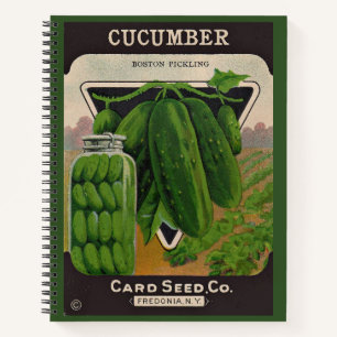 cucumber seed envelope cover notebook