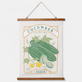 Cucumber Seed Packet Hanging Tapestry