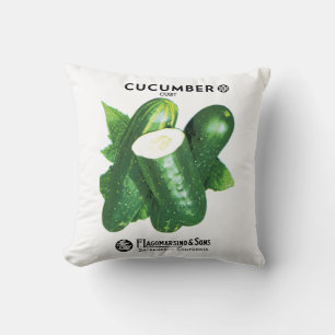Cucumber Seed Packet Label Cushion